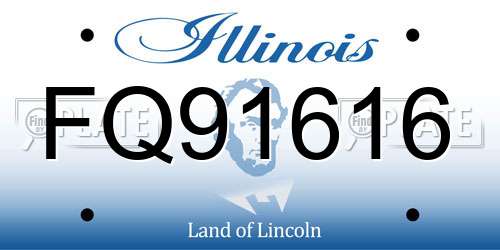 FQ91616 Illinois License Plate