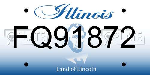 FQ91872 Illinois License Plate