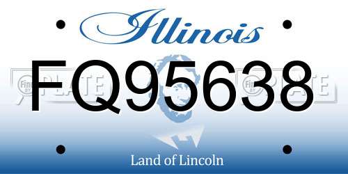 FQ95638 Illinois License Plate