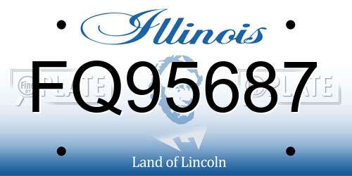 FQ95687 Illinois License Plate