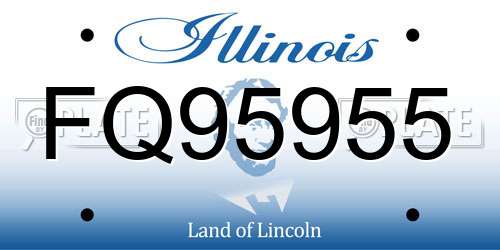 FQ95955 Illinois License Plate