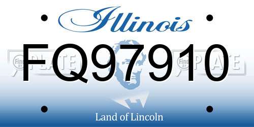 FQ97910 Illinois License Plate