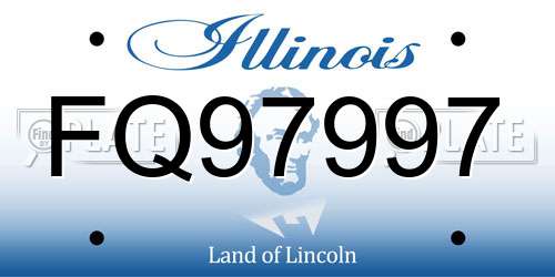 FQ97997 Illinois License Plate