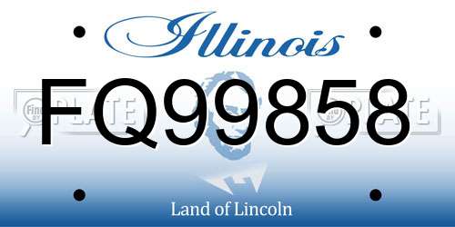 FQ99858 Illinois License Plate