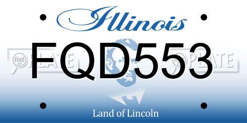 FQD553 Illinois License Plate