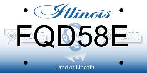 FQD58E Illinois License Plate