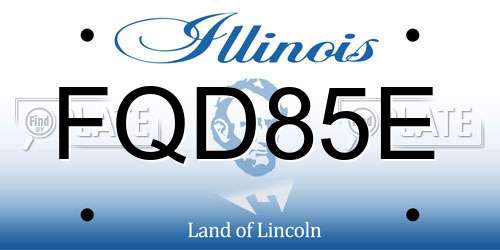 FQD85E Illinois License Plate