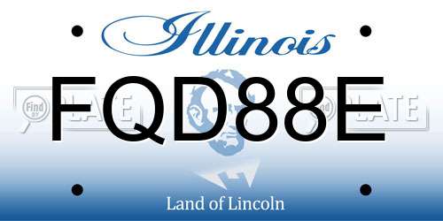 FQD88E Illinois License Plate