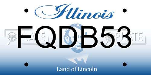 FQDB53 Illinois License Plate