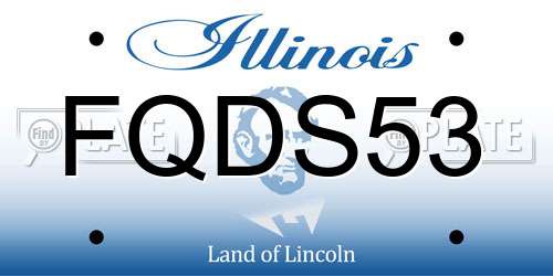 FQDS53 Illinois License Plate