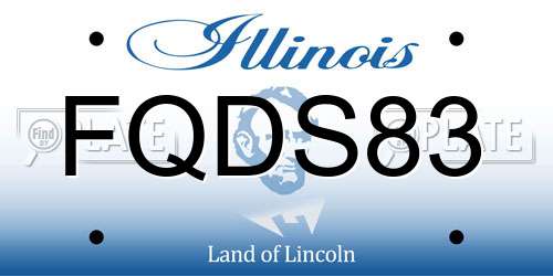 FQDS83 Illinois License Plate