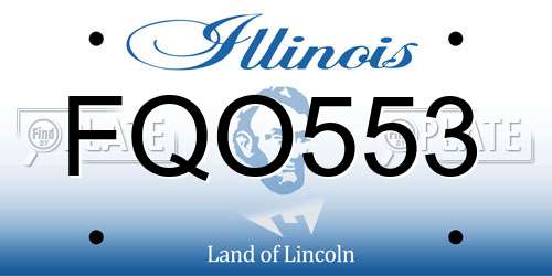 FQO553 Illinois License Plate