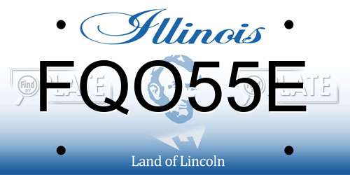 FQO55E Illinois License Plate
