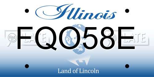 FQO58E Illinois License Plate