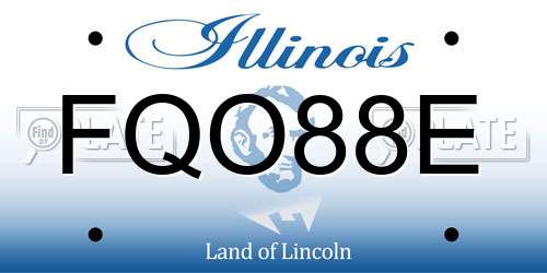 FQO88E Illinois License Plate