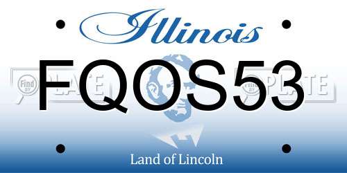 FQOS53 Illinois License Plate