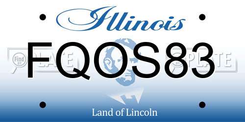 FQOS83 Illinois License Plate