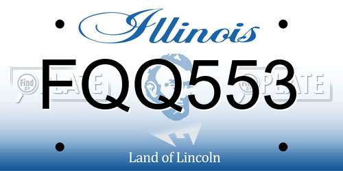 FQQ553 Illinois License Plate
