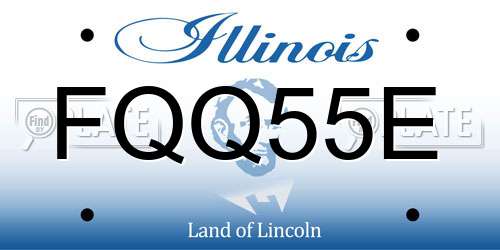 FQQ55E Illinois License Plate