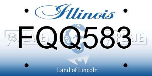 FQQ583 Illinois License Plate