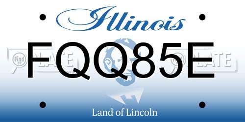 FQQ85E Illinois License Plate