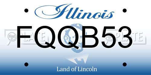 FQQB53 Illinois License Plate