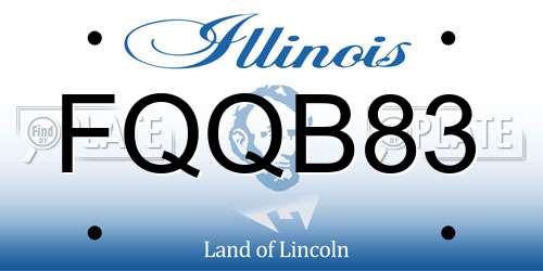 FQQB83 Illinois License Plate