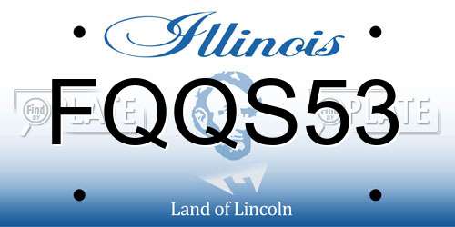 FQQS53 Illinois License Plate