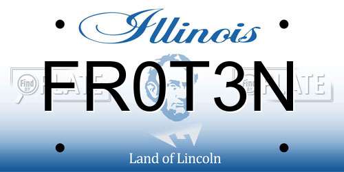 FR0T3N Illinois License Plate
