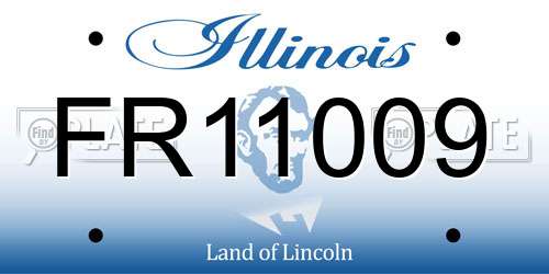 FR11009 Illinois License Plate