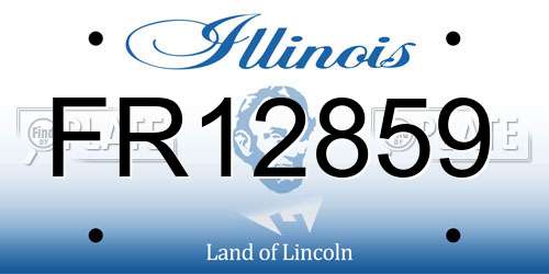 FR12859 Illinois License Plate
