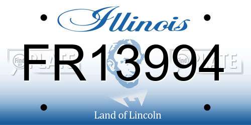 FR13994 Illinois License Plate