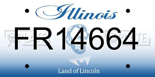 FR14664 Illinois License Plate