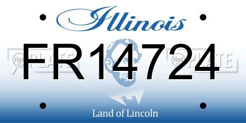 FR14724 Illinois License Plate