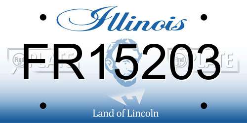 FR15203 Illinois License Plate