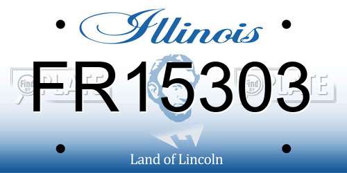 FR15303 Illinois License Plate