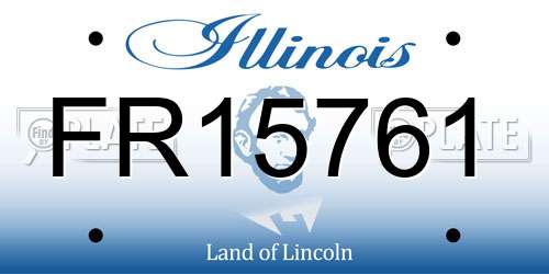 FR15761 Illinois License Plate