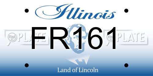 FR161 Illinois License Plate