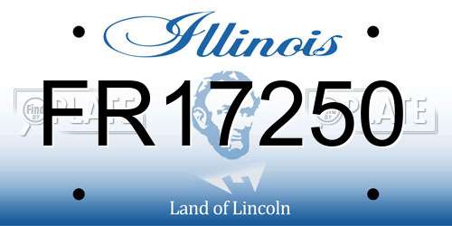 FR17250 Illinois License Plate
