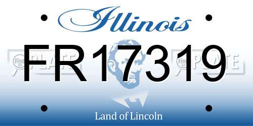 FR17319 Illinois License Plate