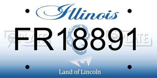 FR18891 Illinois License Plate