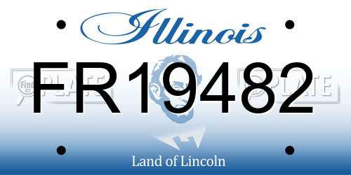 FR19482 Illinois License Plate