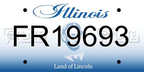 FR19693 Illinois License Plate