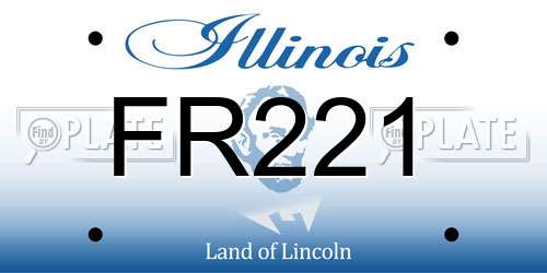 FR221 Illinois License Plate