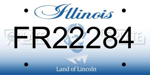 FR22284 Illinois License Plate