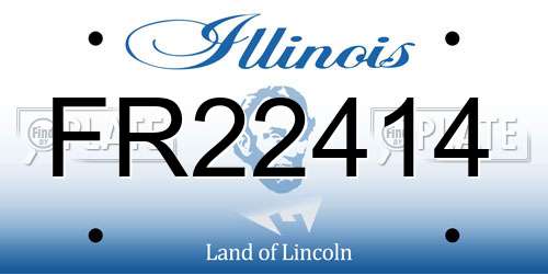 FR22414 Illinois License Plate