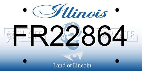 FR22864 Illinois License Plate