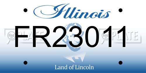 FR23011 Illinois License Plate