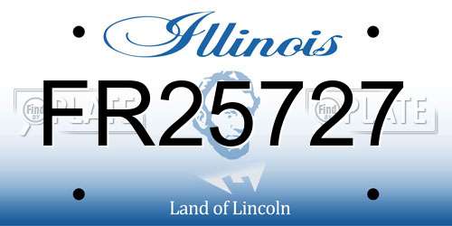 FR25727 Illinois License Plate