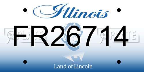 FR26714 Illinois License Plate